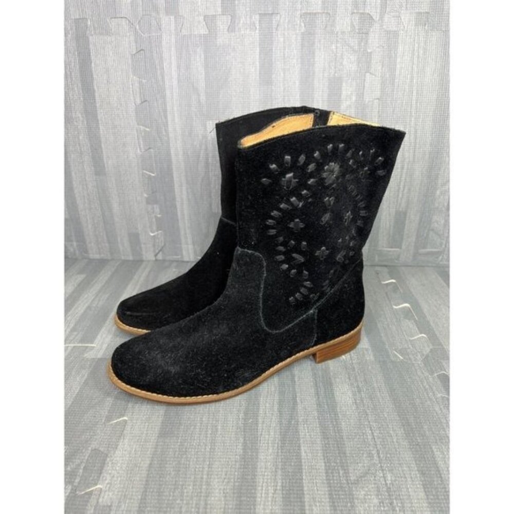 Jack Rogers Kaitlin Boots Black Womens 7.5 Suede